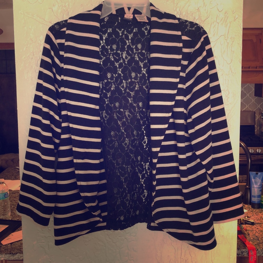 A black and white striped jacket
